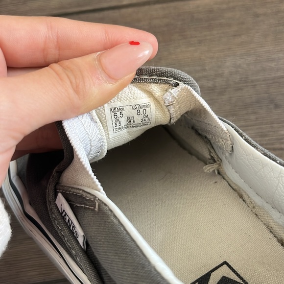 Vans Classic Dark Grey Slip Ons - Picture 4 of 5